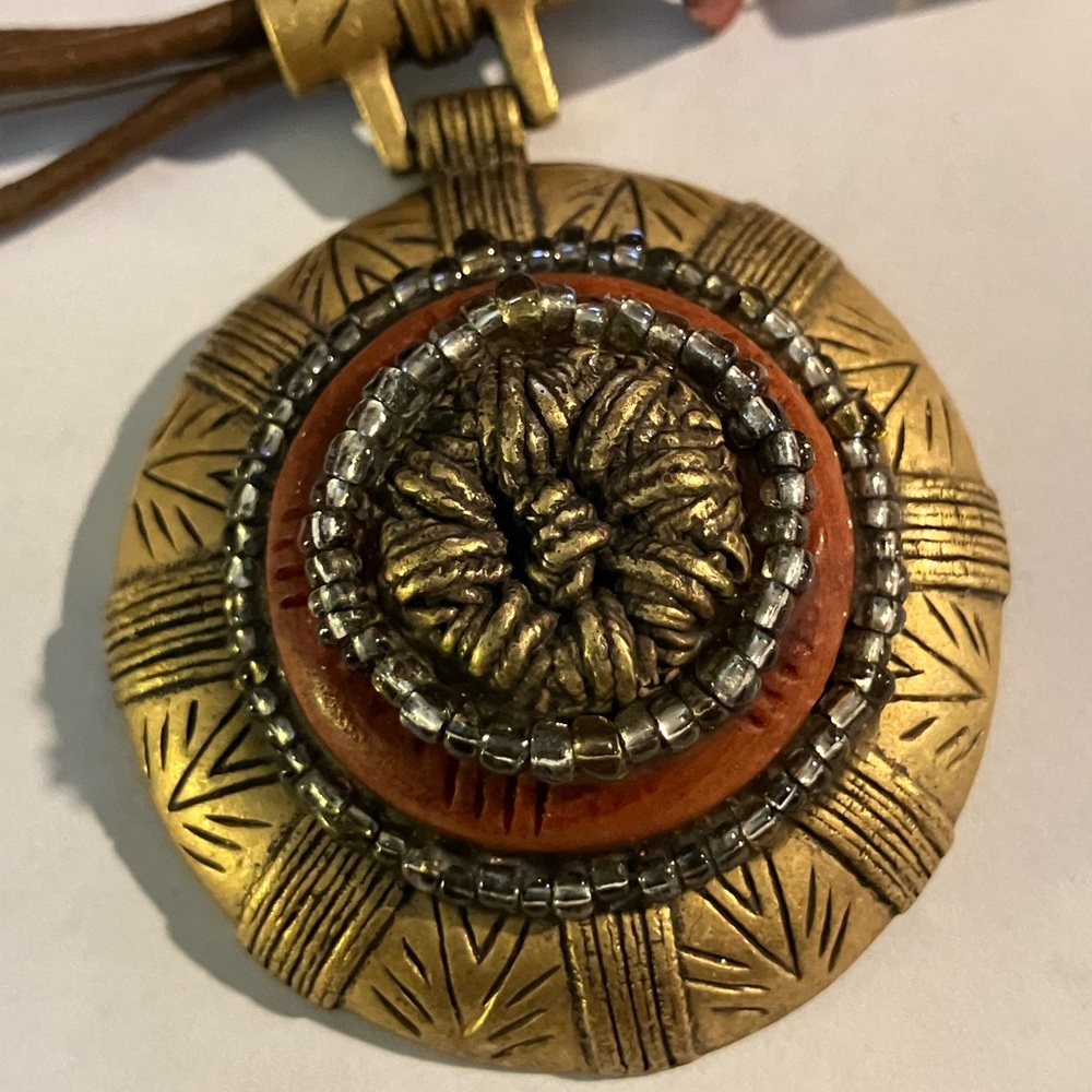 Chico's Gold and Brown Statement Necklace